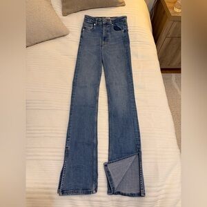 Zara starchy jeans with side cuts size 2